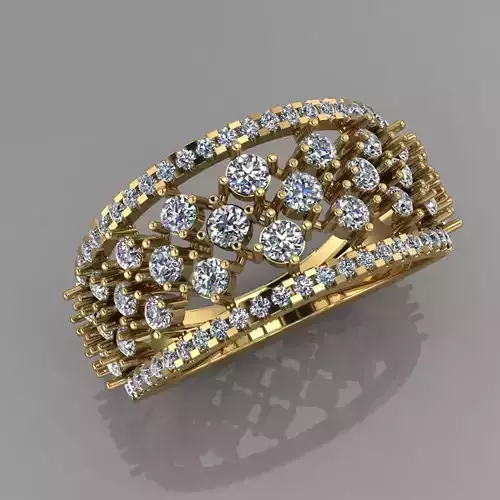 Pure Daimond And Decent Design Ring 3D printable Model 