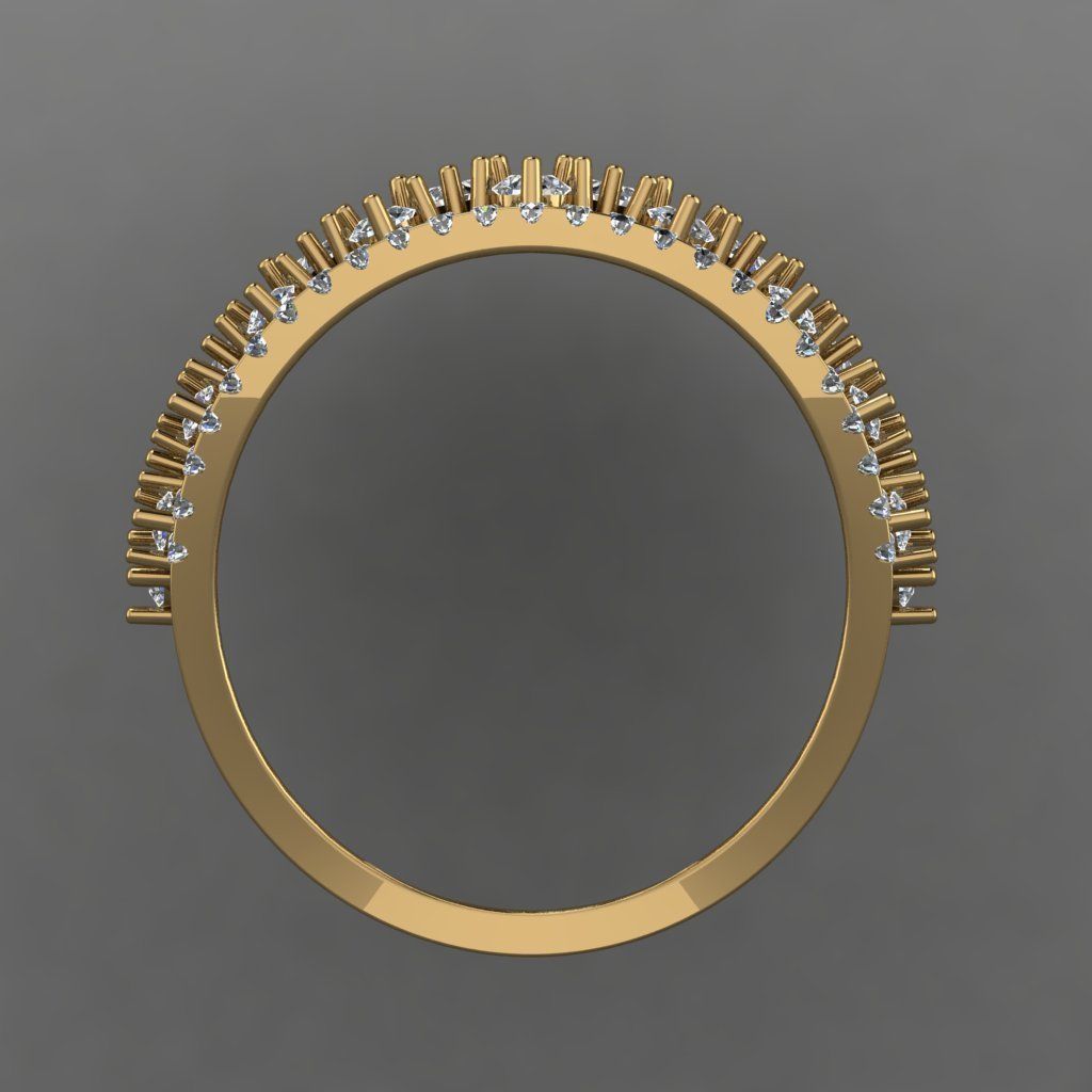 Pure Daimond And Decent Design Ring 3D printable Model  3D print model_3