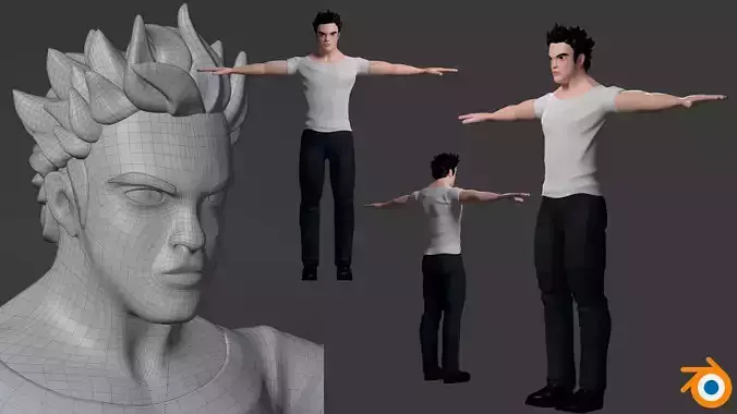  3D Stylized Character model Edward Free low-poly 3D model