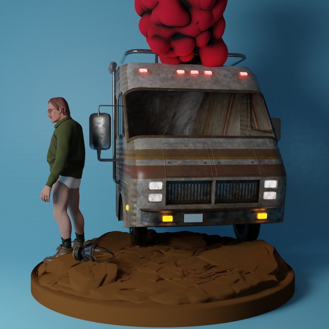Walter White Breaking Bad Diorama 3D print model_4