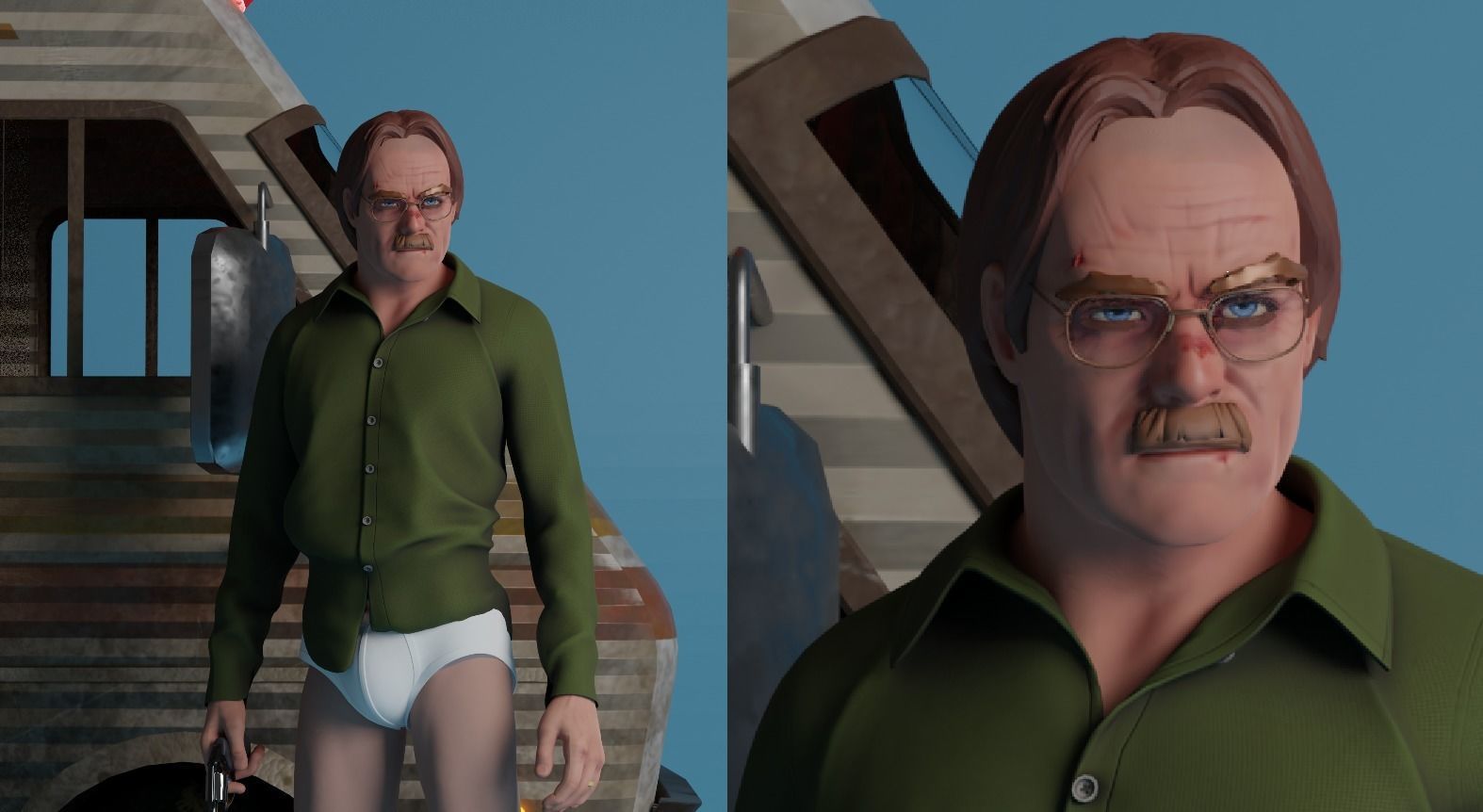 Walter White Breaking Bad Diorama 3D print model_3