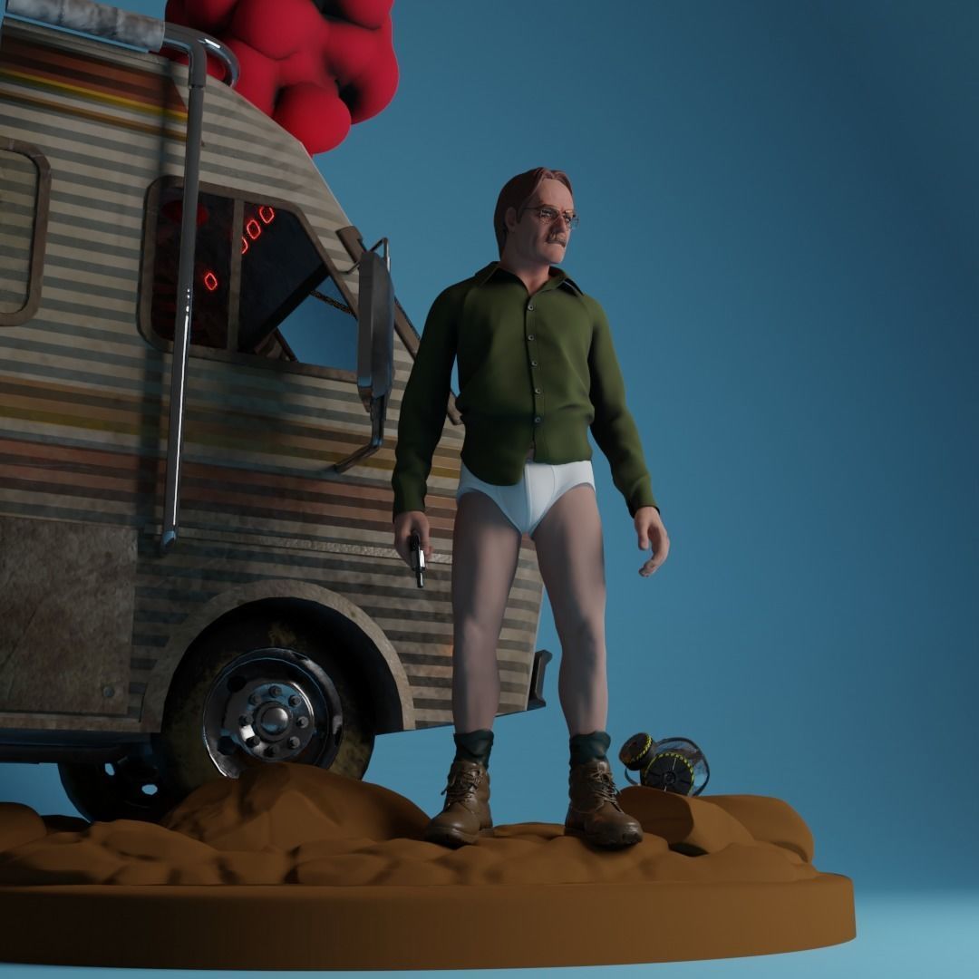 Walter White Breaking Bad Diorama 3D print model_16