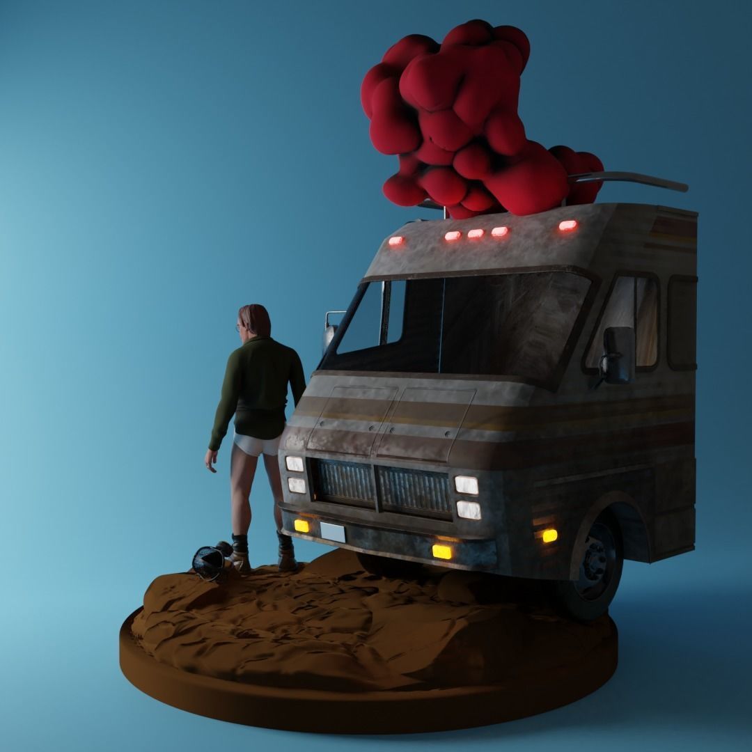 Walter White Breaking Bad Diorama 3D print model_5