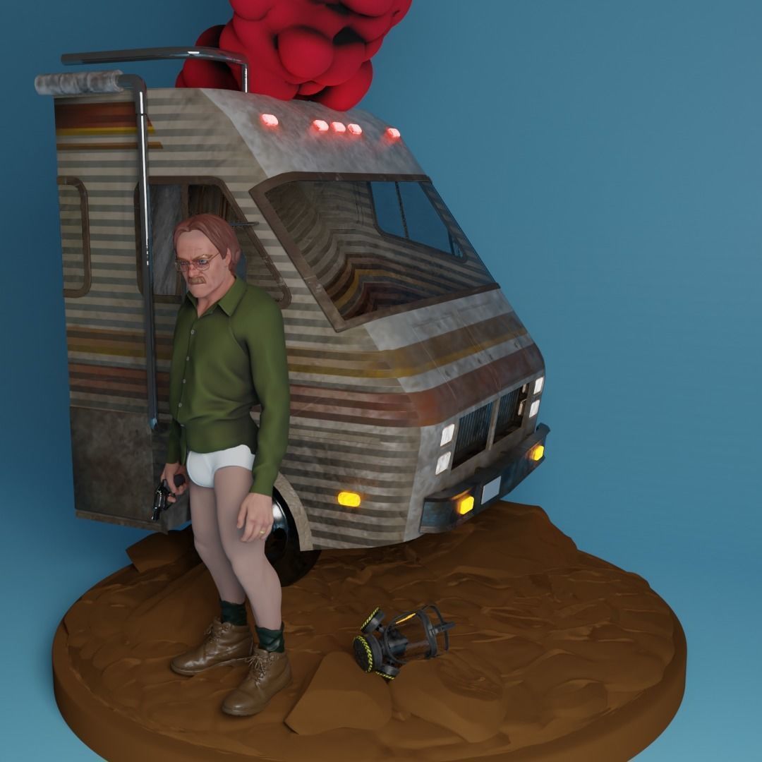 Walter White Breaking Bad Diorama 3D print model_15