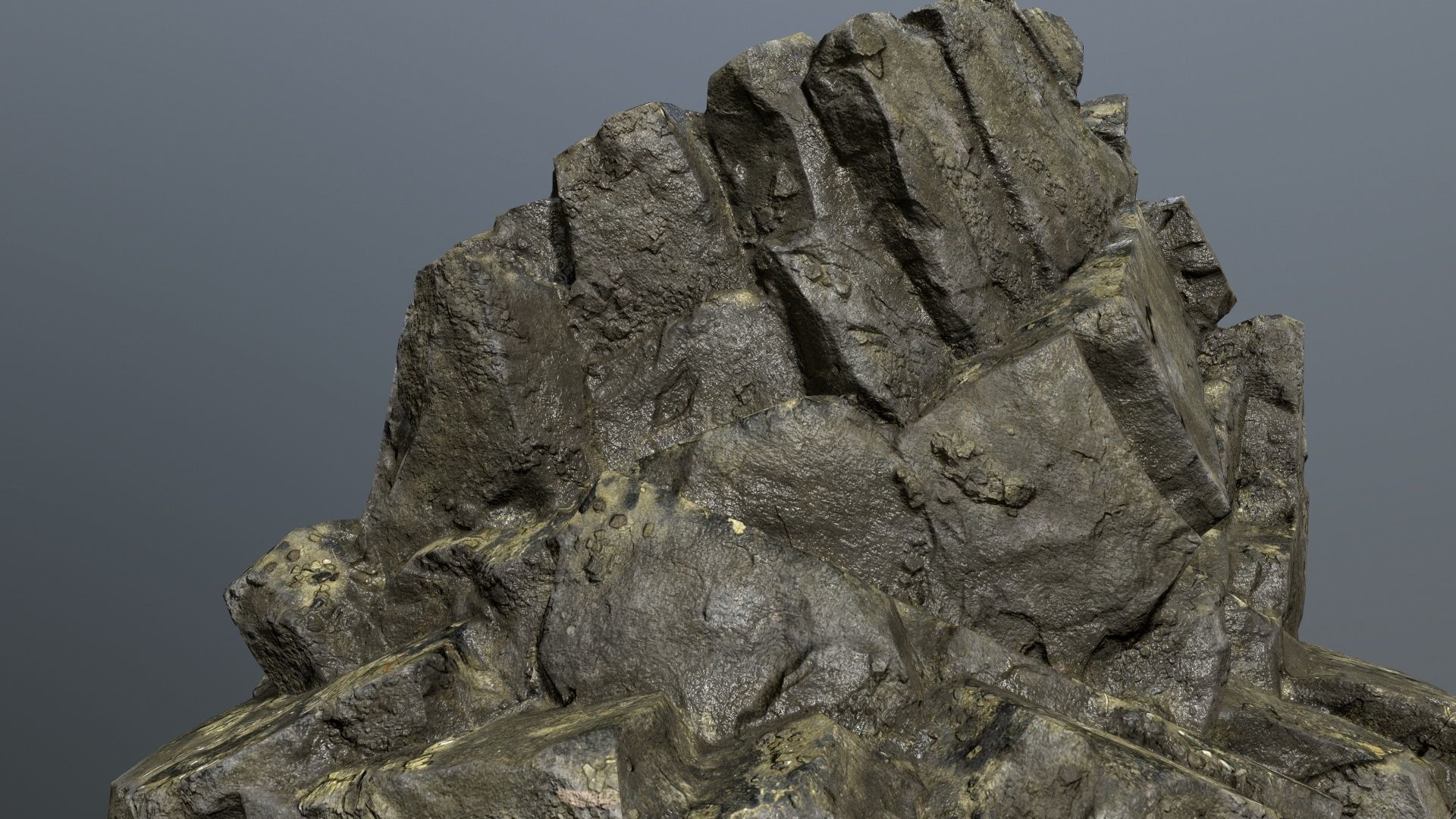 Mountain 1 rock Low-poly 3D model_14