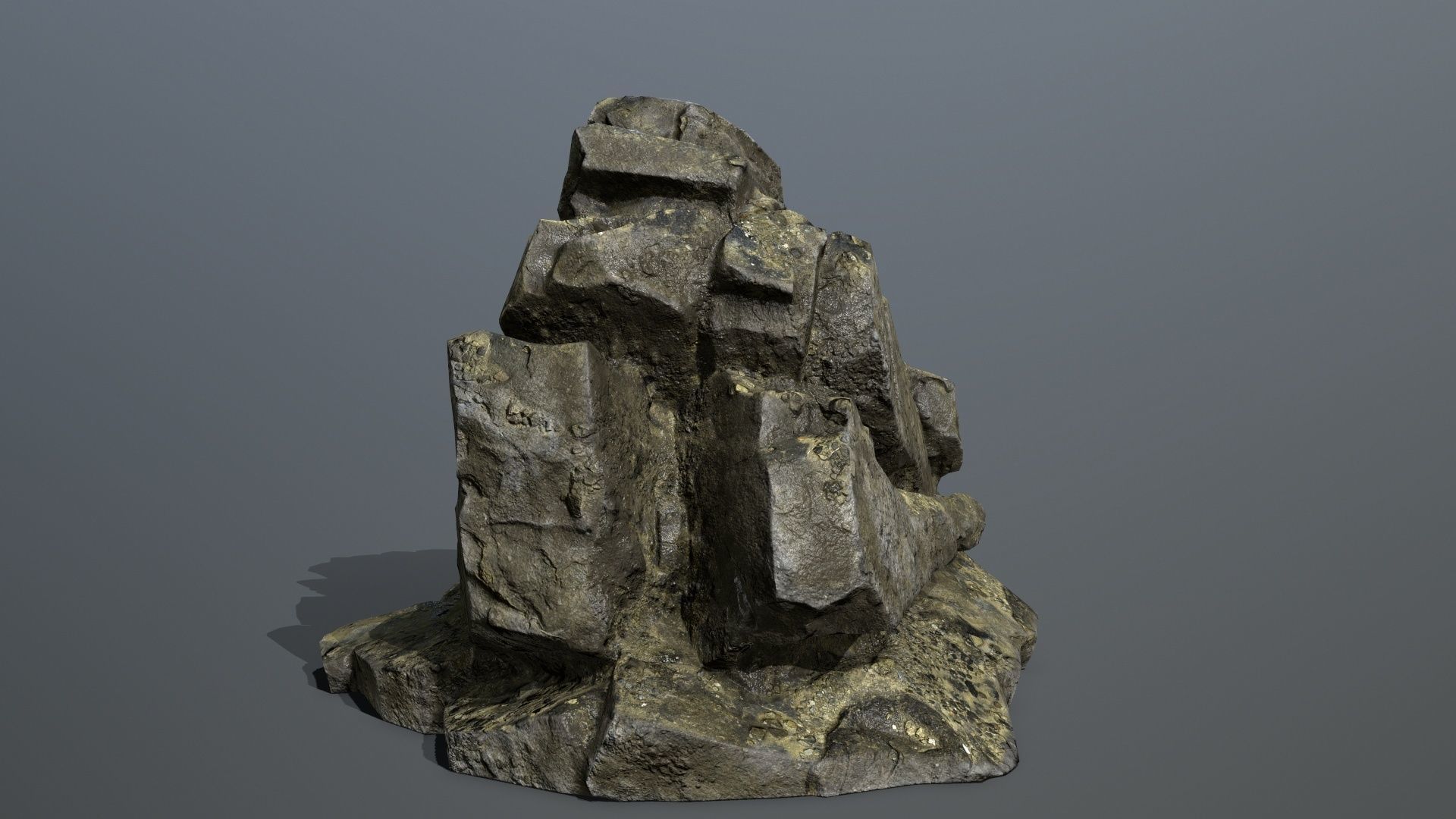Mountain 1 rock Low-poly 3D model_7
