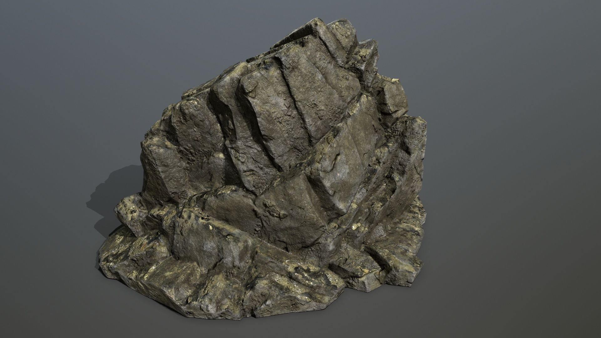 Mountain 1 rock Low-poly 3D model_9