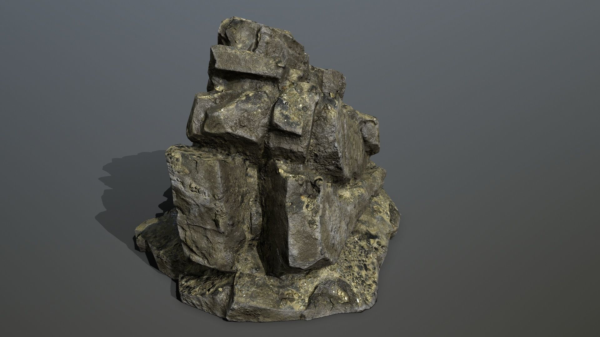 Mountain 1 rock Low-poly 3D model_11