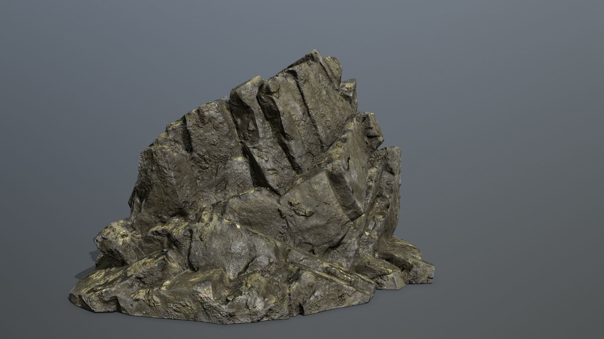 Mountain 1 rock Low-poly 3D model_2