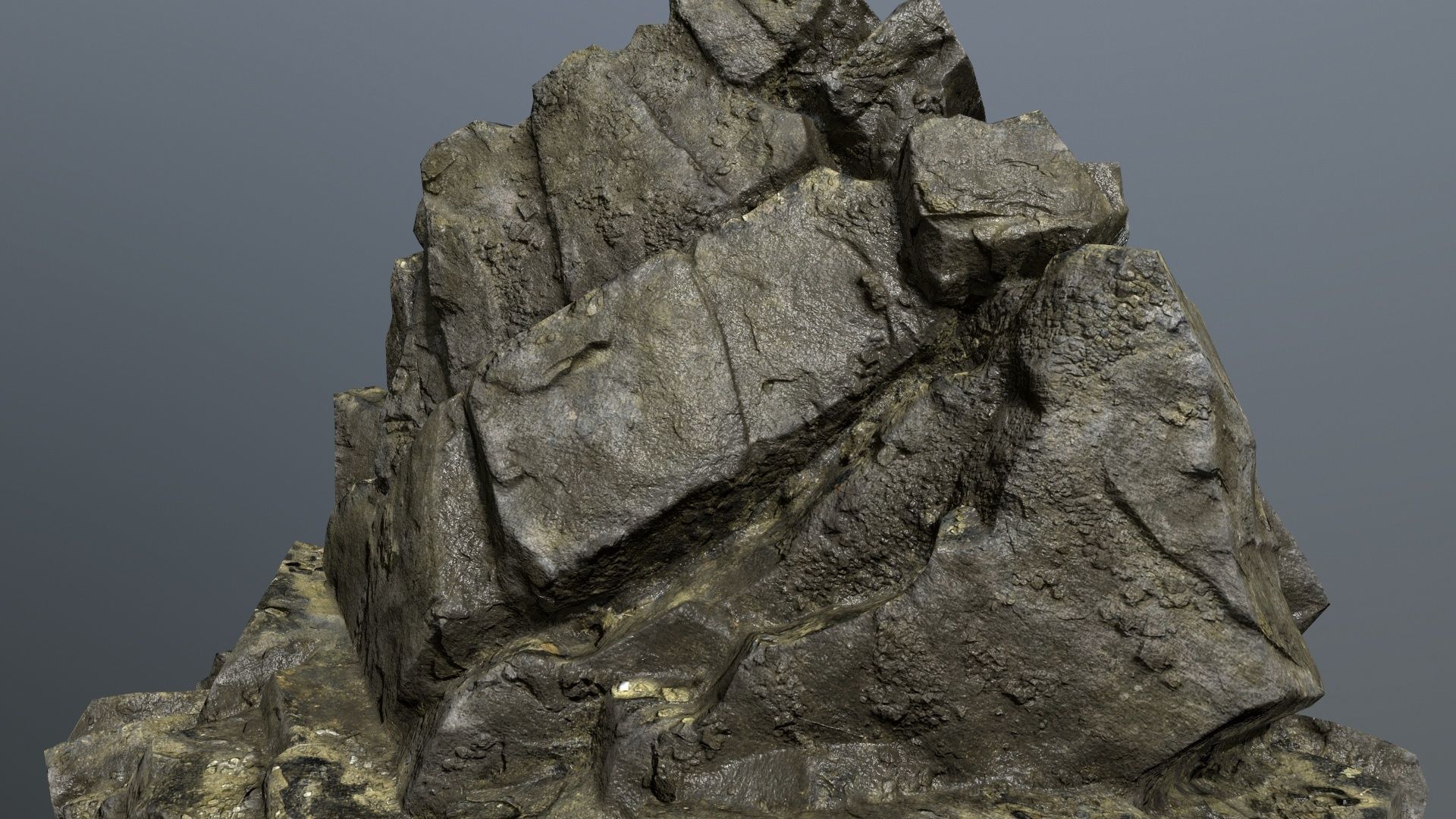 Mountain 1 rock Low-poly 3D model_15
