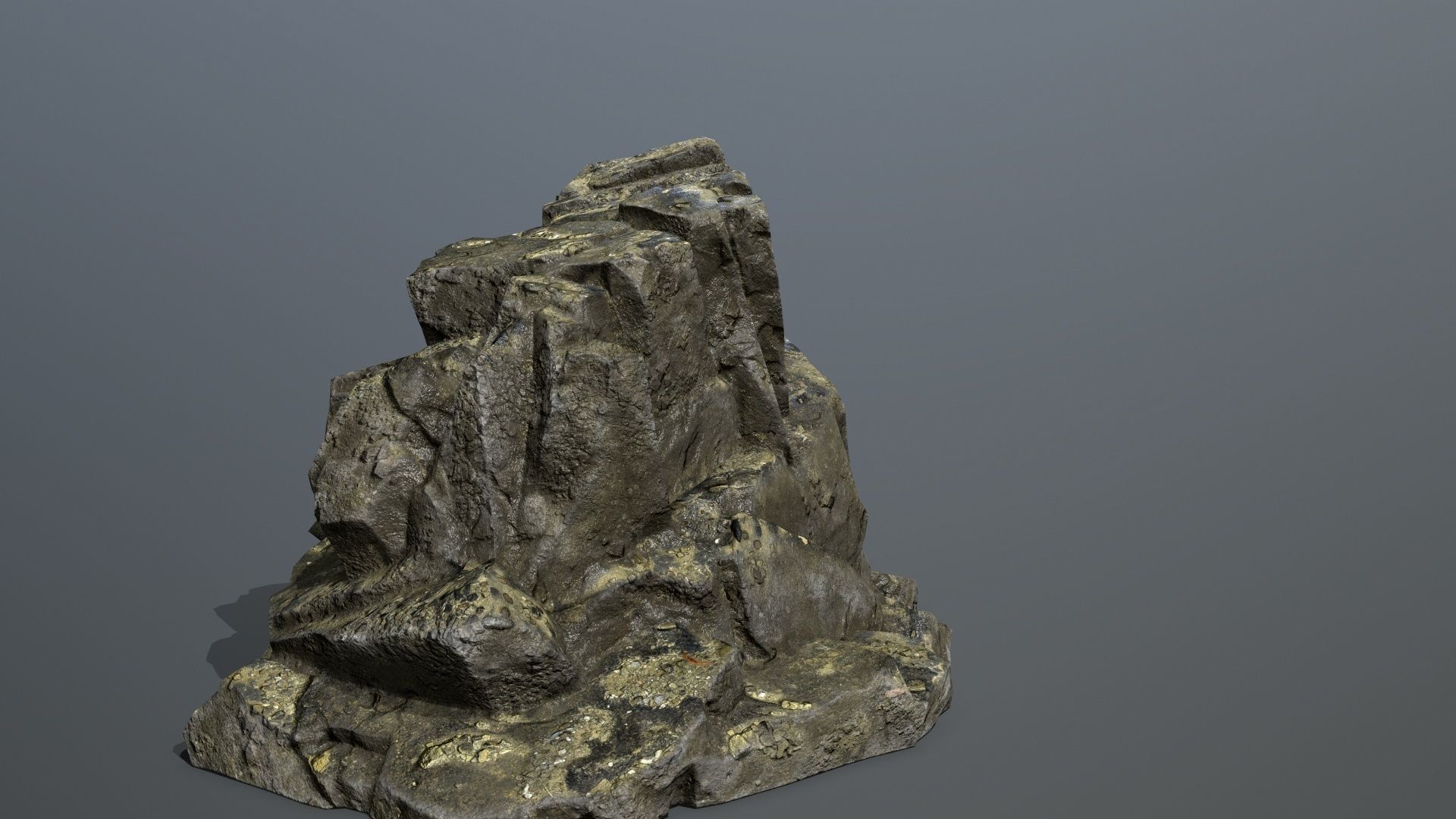 Mountain 1 rock Low-poly 3D model_3