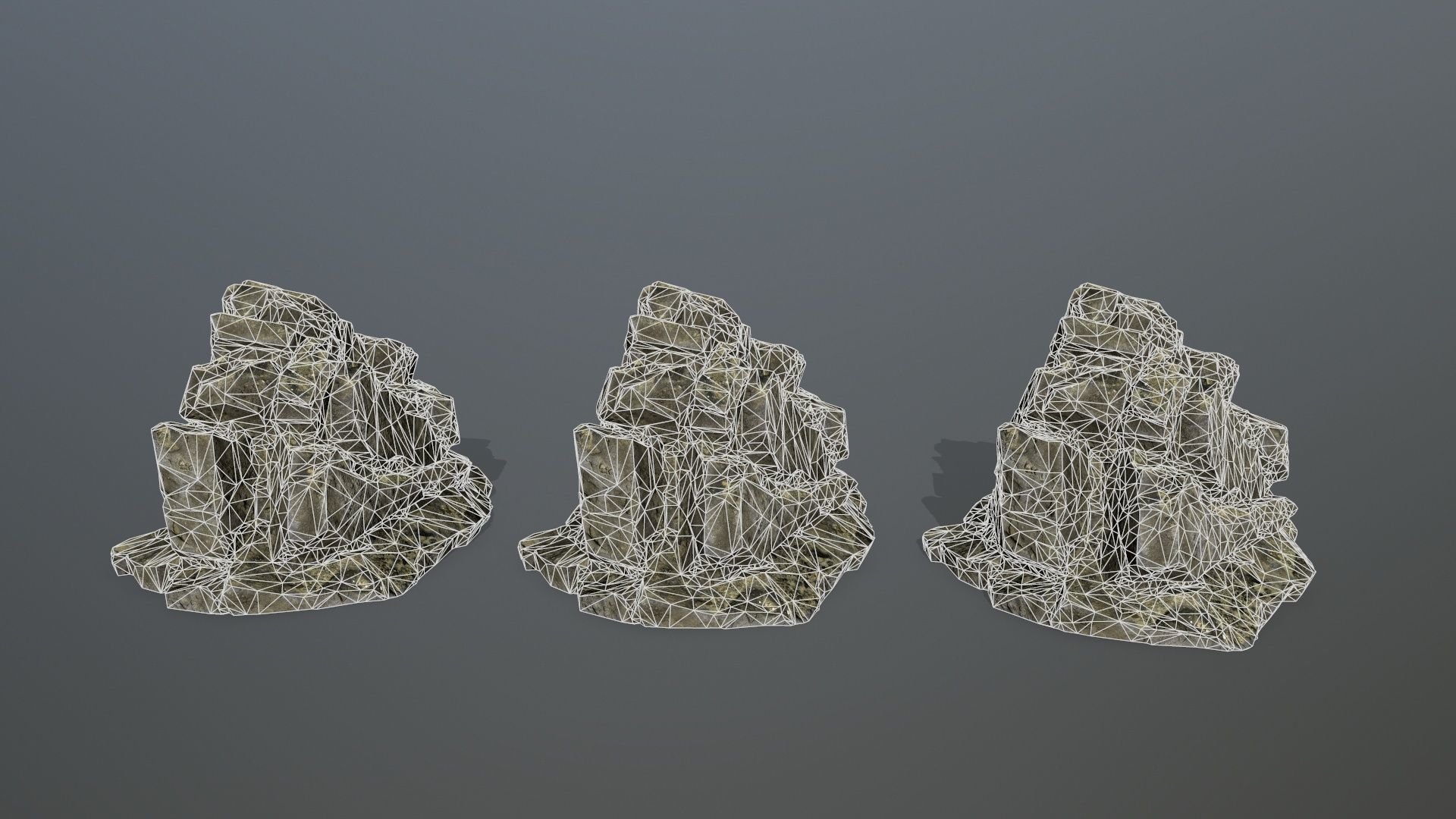 Mountain 1 rock Low-poly 3D model_17