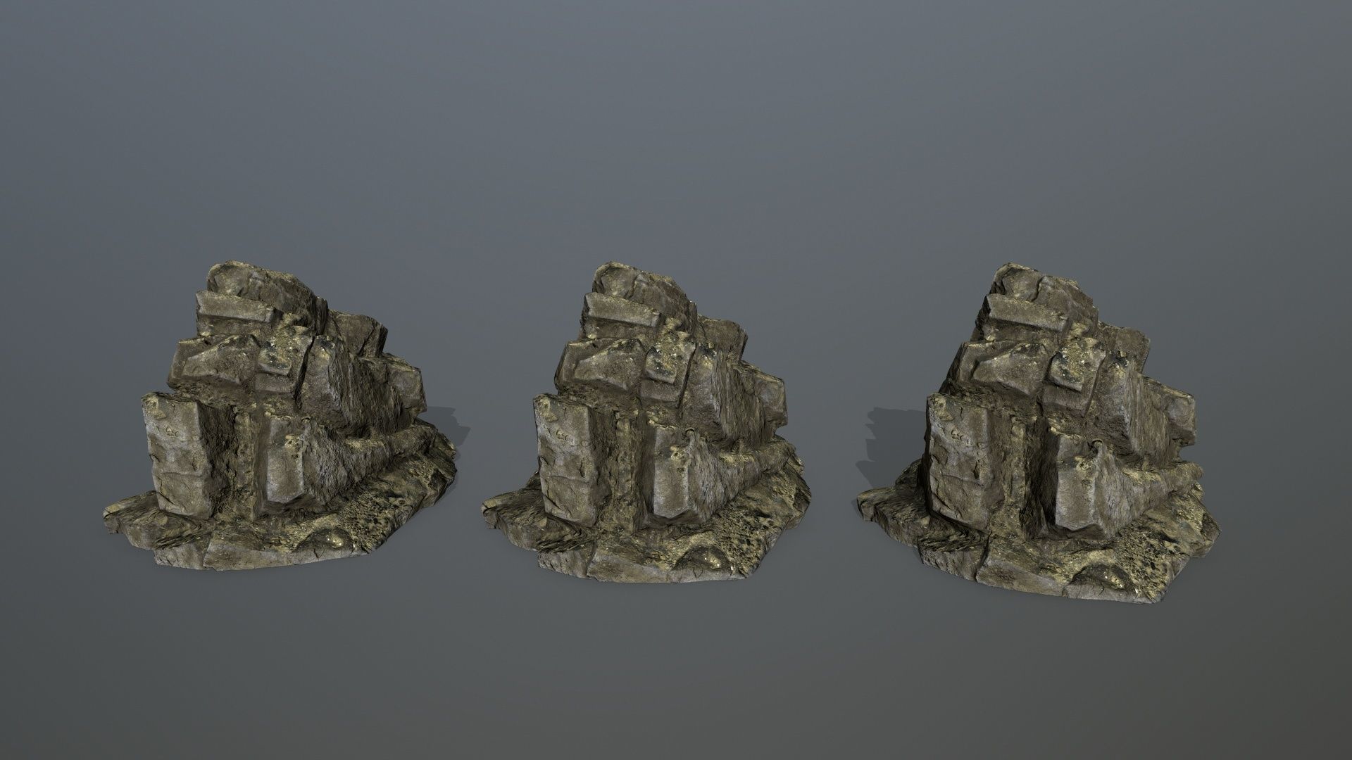 Mountain 1 rock Low-poly 3D model_16