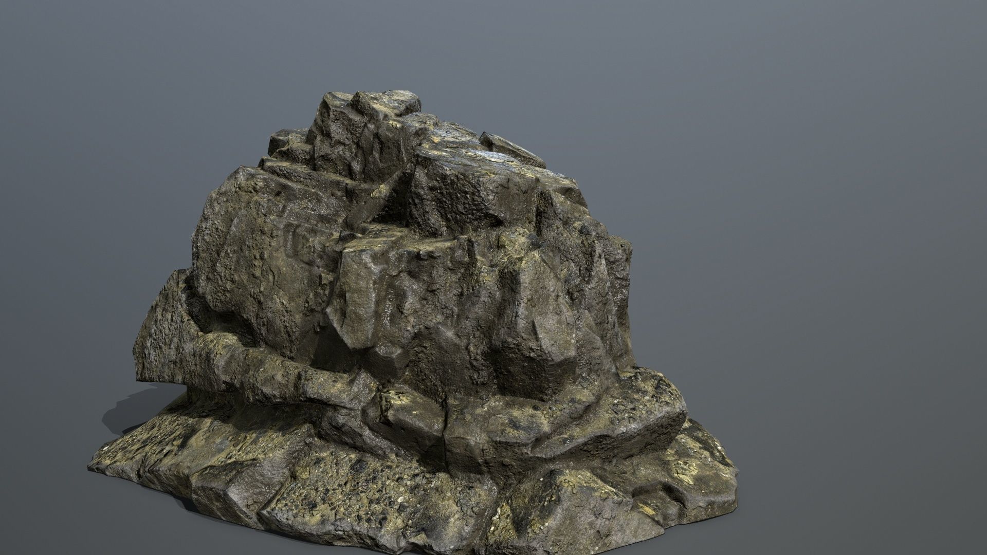 Mountain 1 rock Low-poly 3D model_4