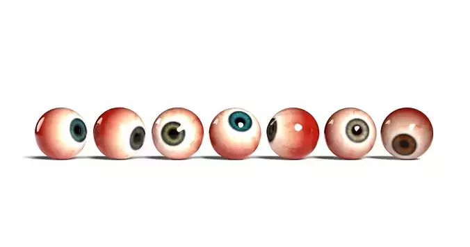 Eyeball Mesh with A Procedural Shader Tree for Blender Free low-poly 3D model