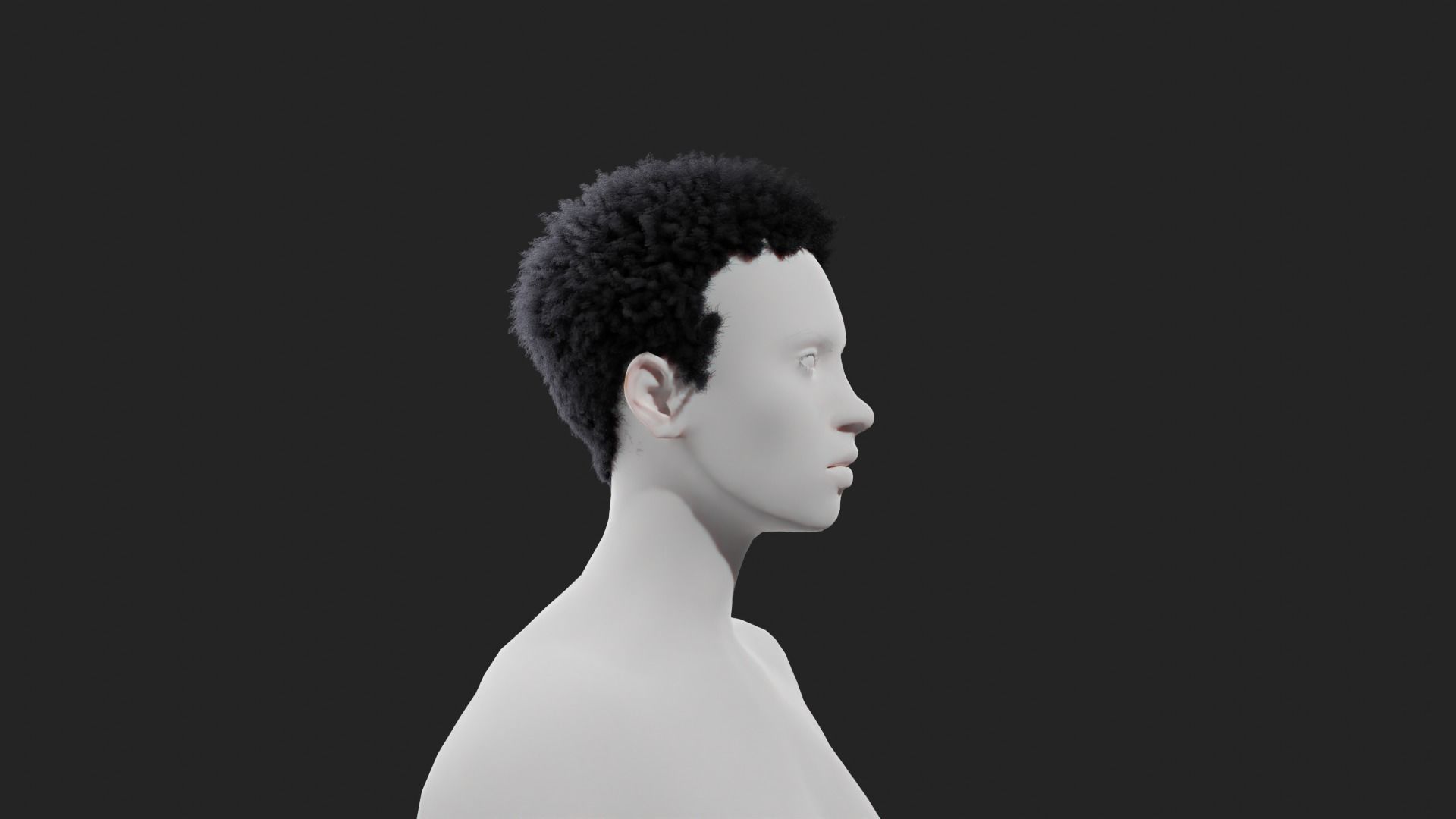 Miles Hair v2  3D model_7