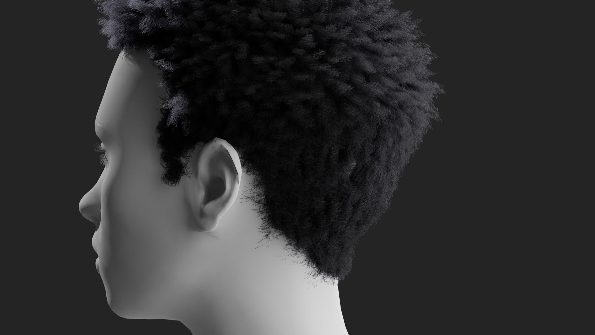Miles Hair v2  3D model_10