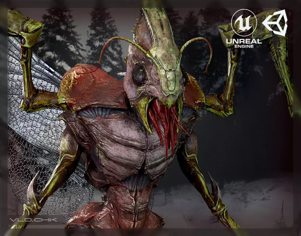 Termite - Demon Beetle Low-poly 3D model_0