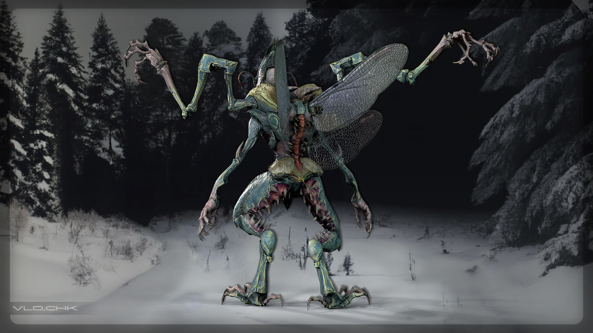 Termite - Demon Beetle Low-poly 3D model_5