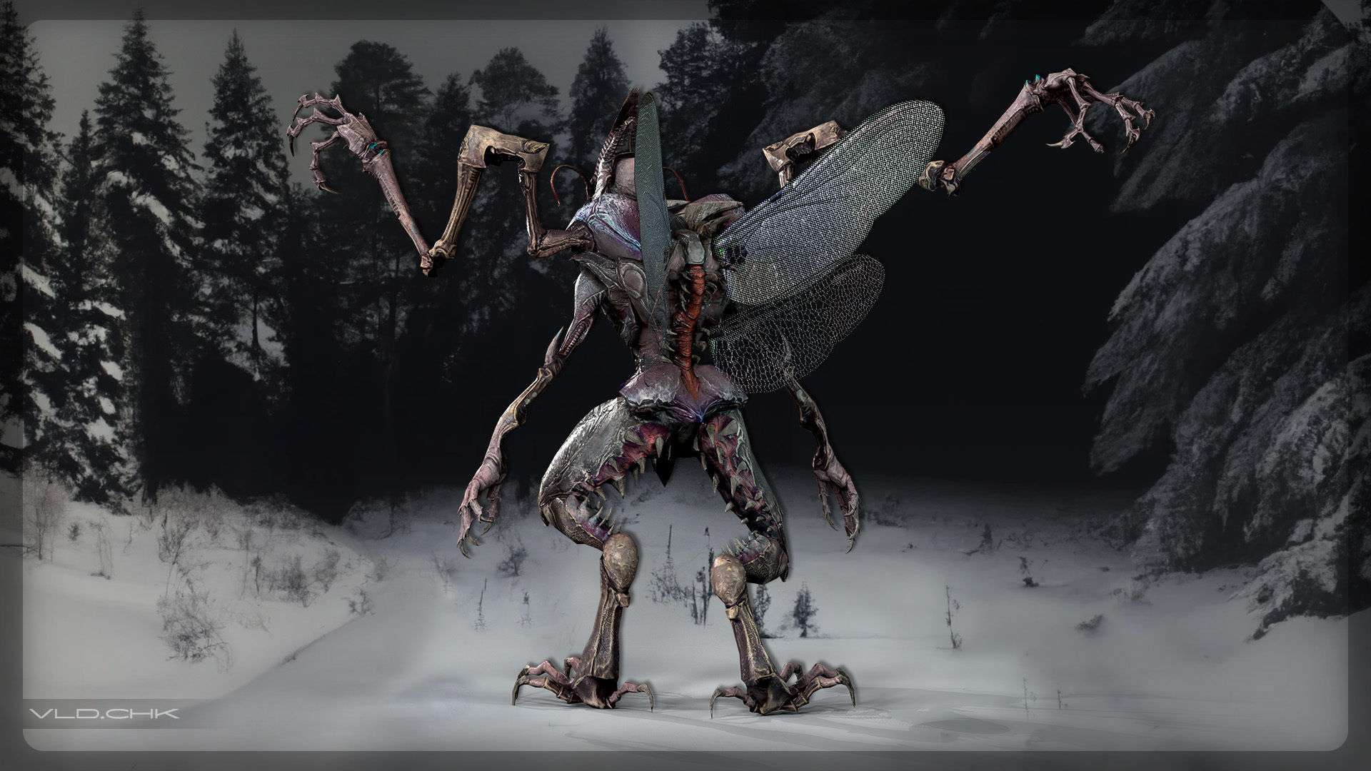 Termite - Demon Beetle Low-poly 3D model_7