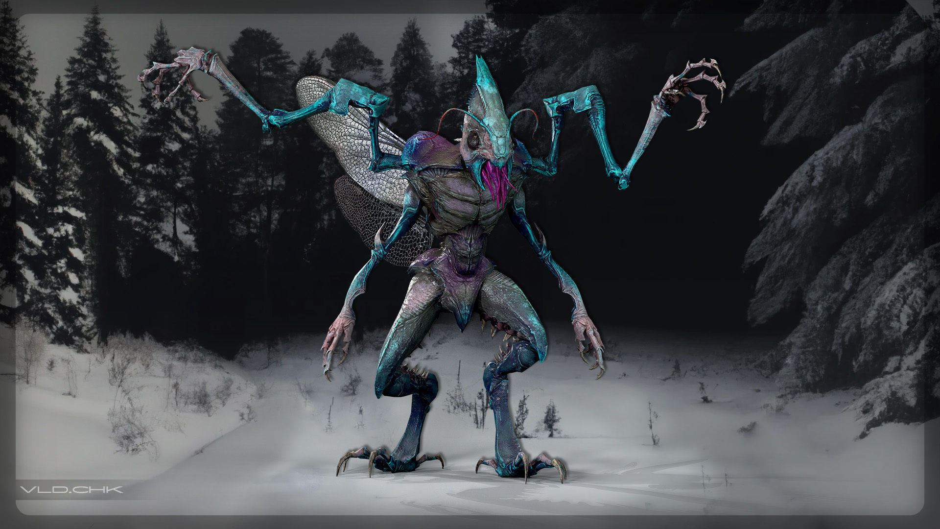 Termite - Demon Beetle Low-poly 3D model_3