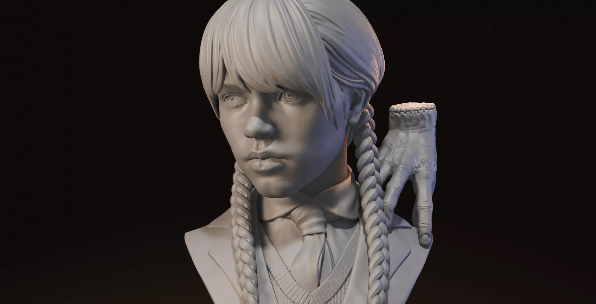 Tuesday Addams 3D print model_0