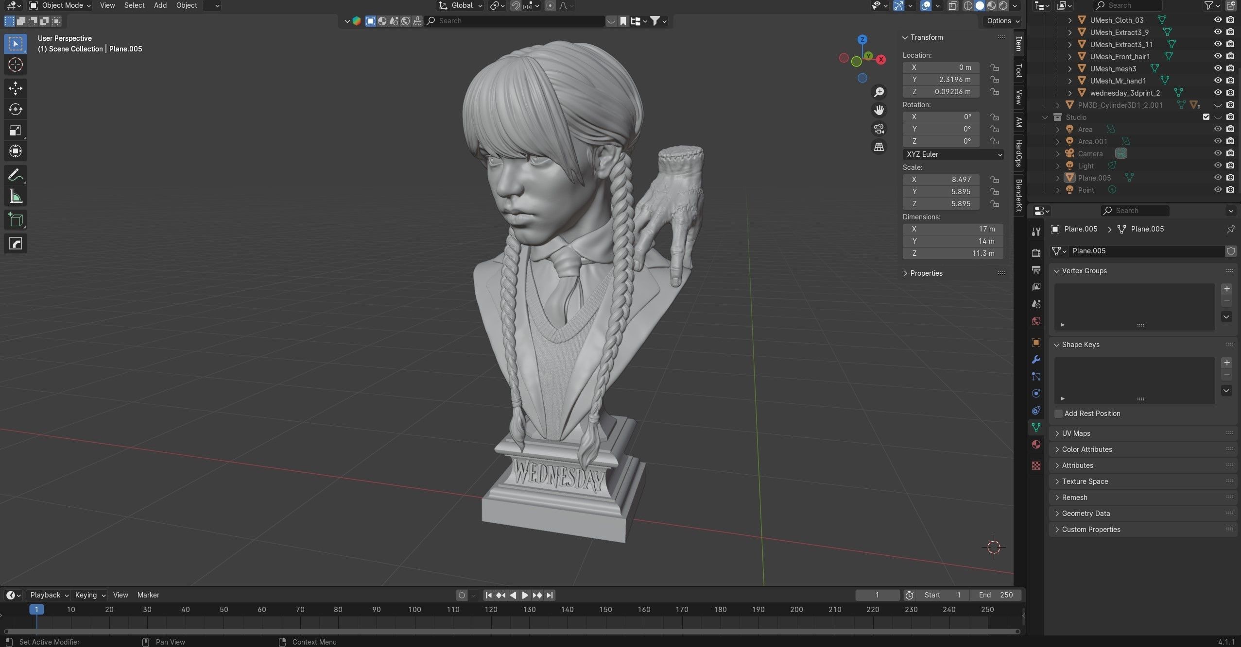 Tuesday Addams 3D print model_19