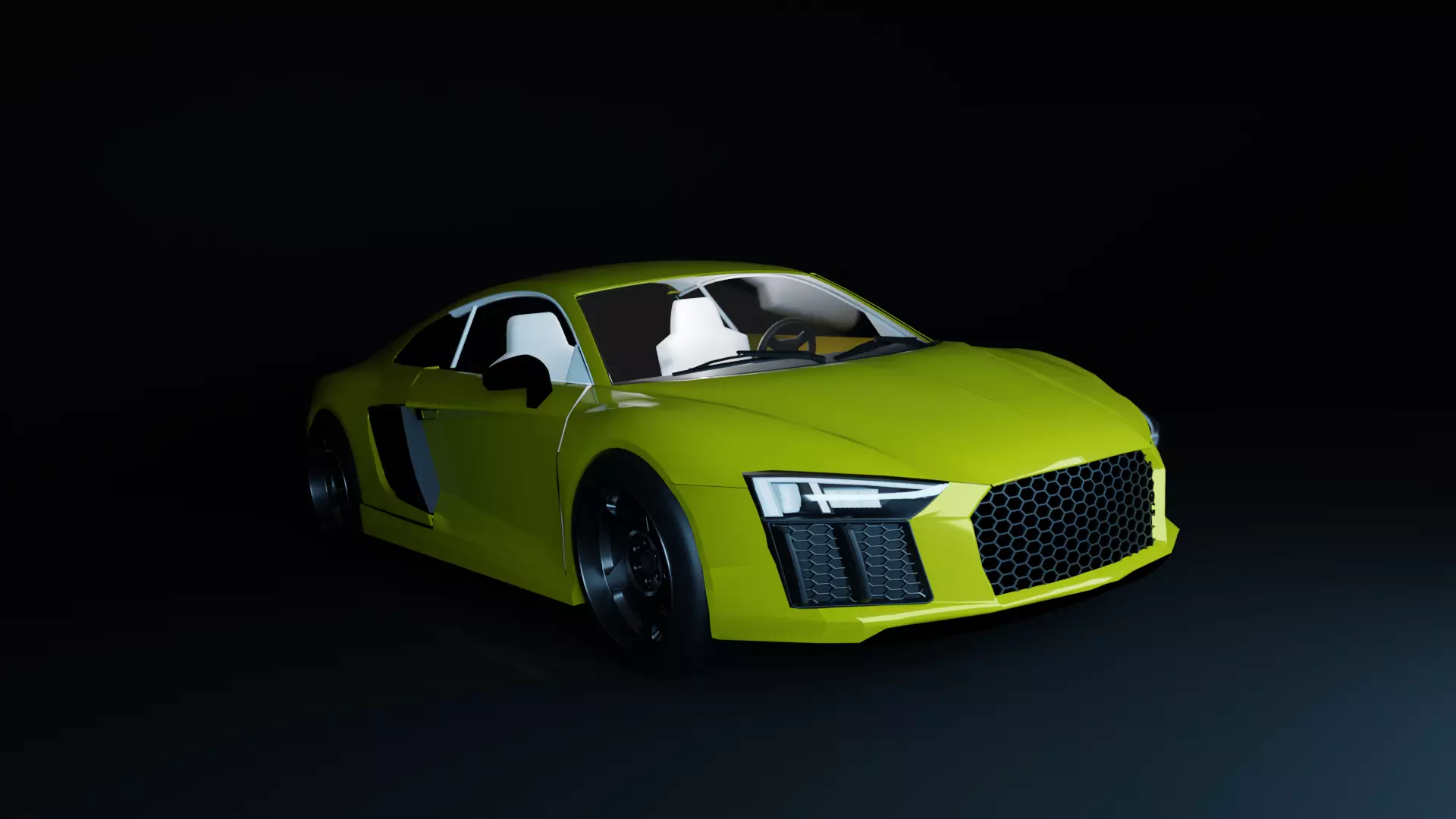 Audi R8 V10 Plus Low-poly 3D model_0