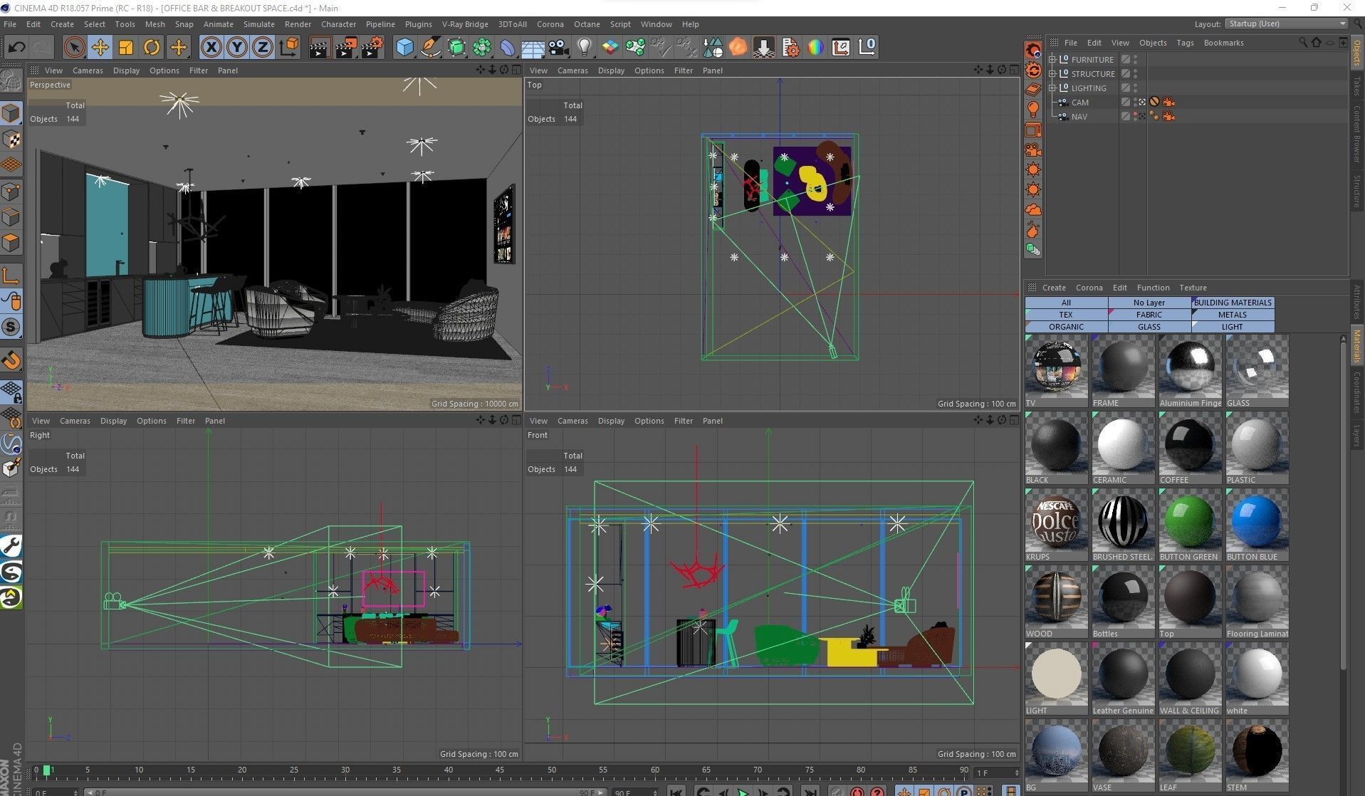 Corona - C4D files - Commercial Interior Space 3D model_3