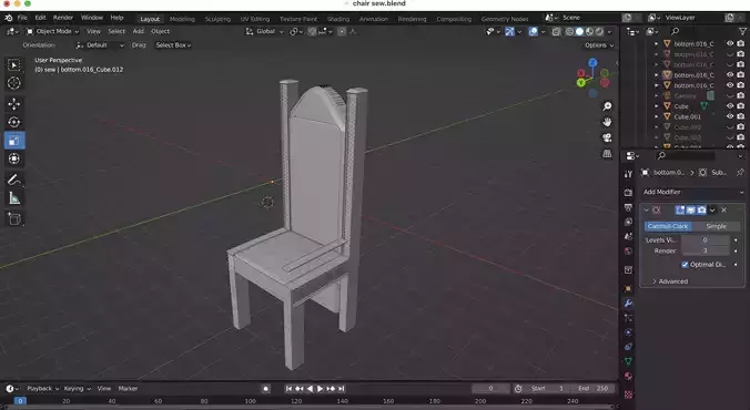 Throne chair being made