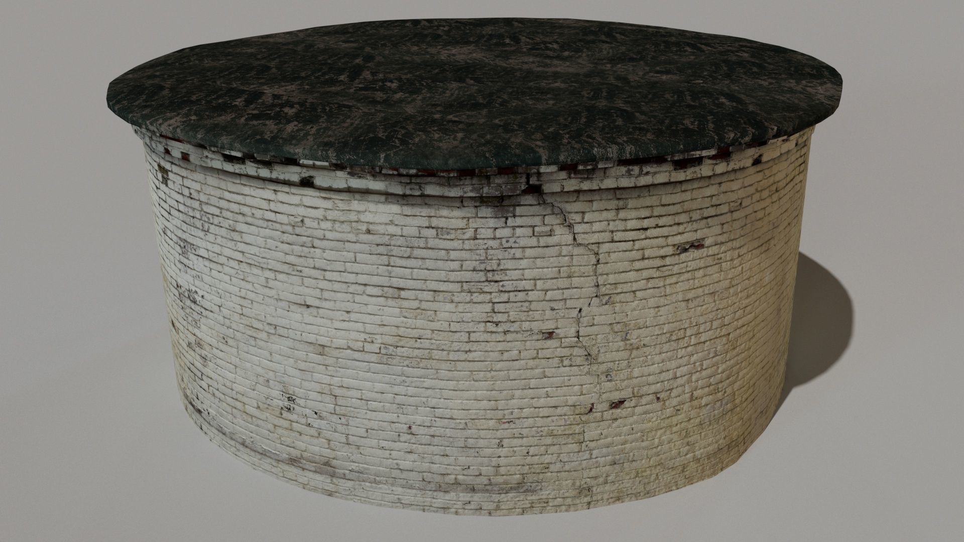 Industrial building Low-poly 3D model_6