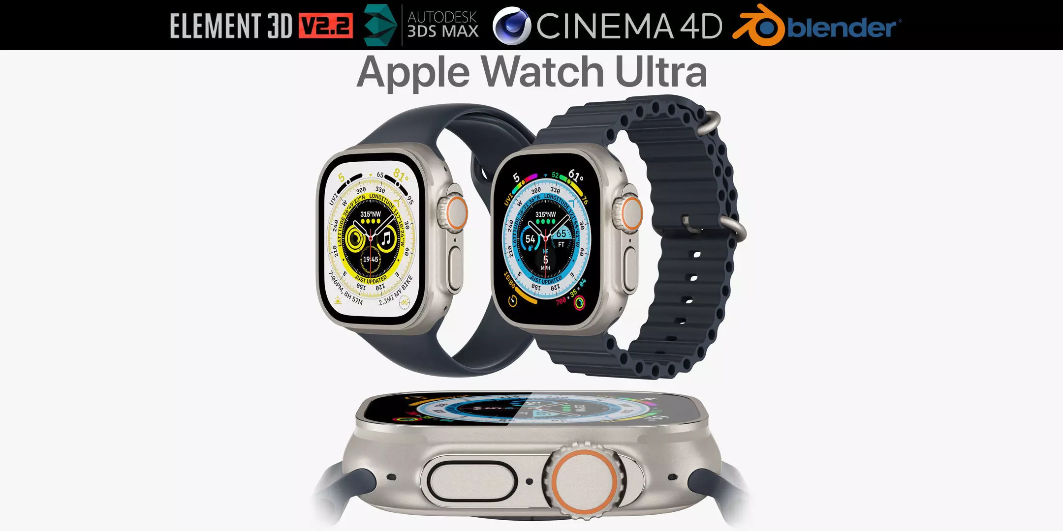 Apple Watch Ultra 3D model