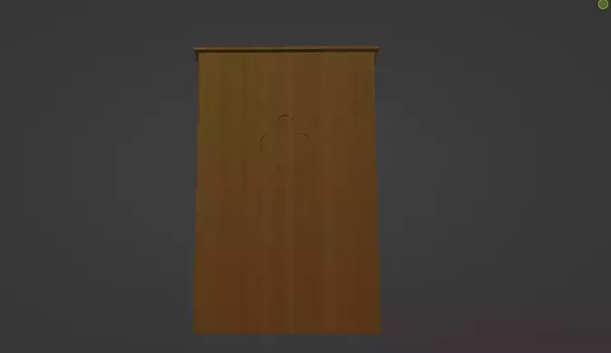 Podium wooden door Free 3D model
