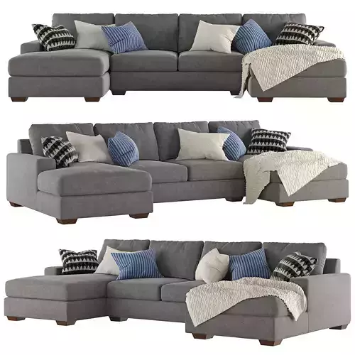 Big Sur Square Arm Upholstered U-Shaped Chaise Sectional