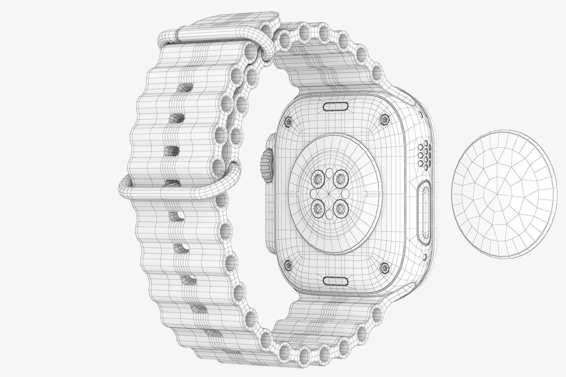 Apple Watch Ultra all colors 3D model_29