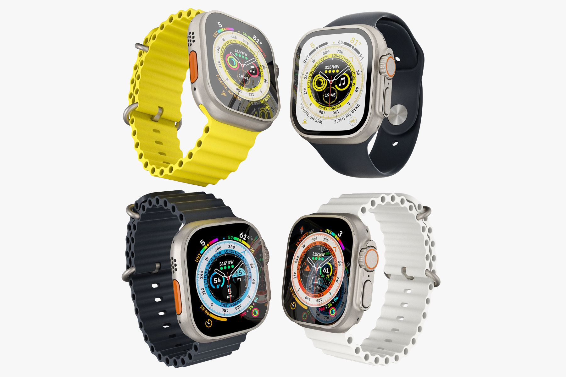 Apple Watch Ultra all colors 3D model_10
