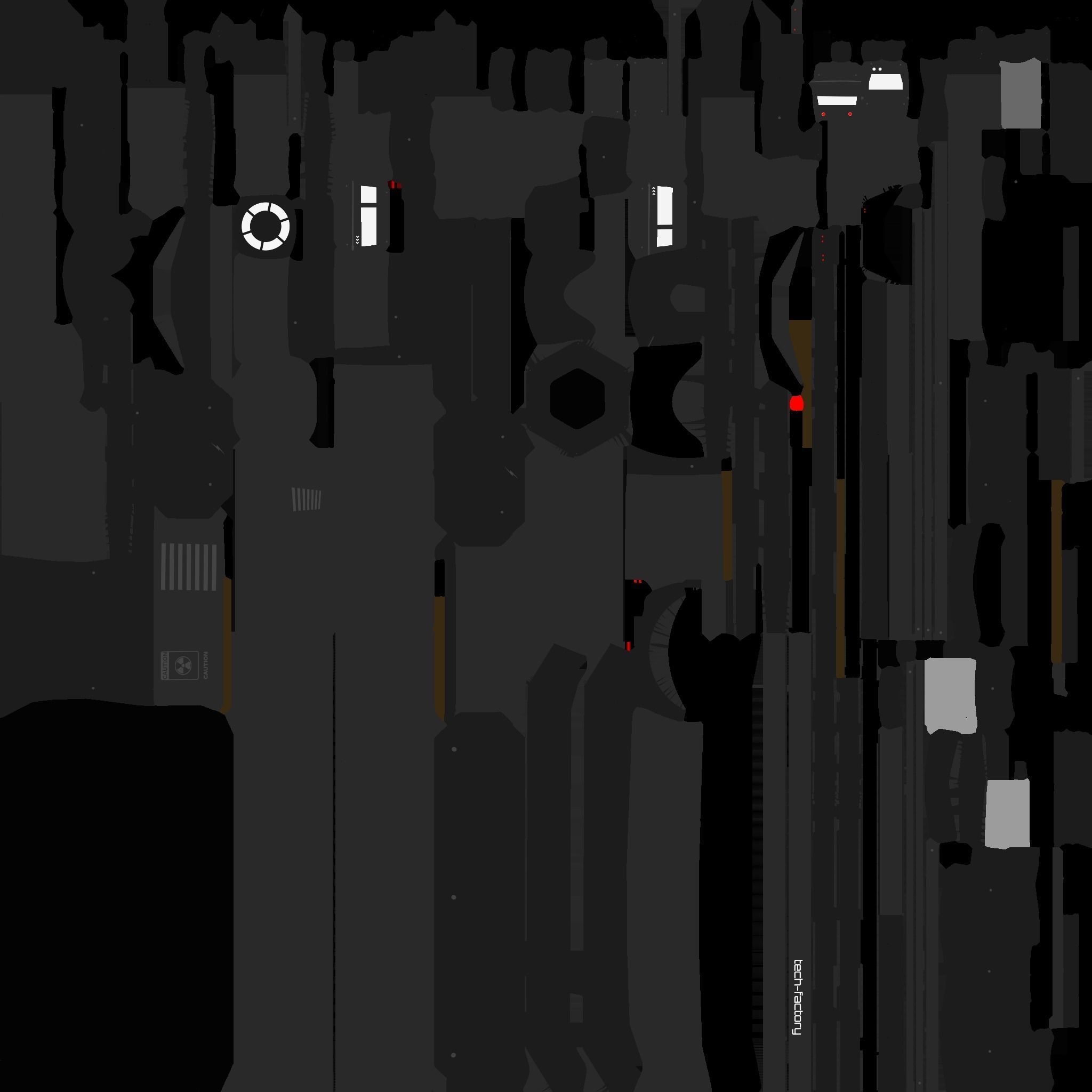 SciFi Factory A07 Black - Sci Fi Exterior Design Low-poly 3D model_23