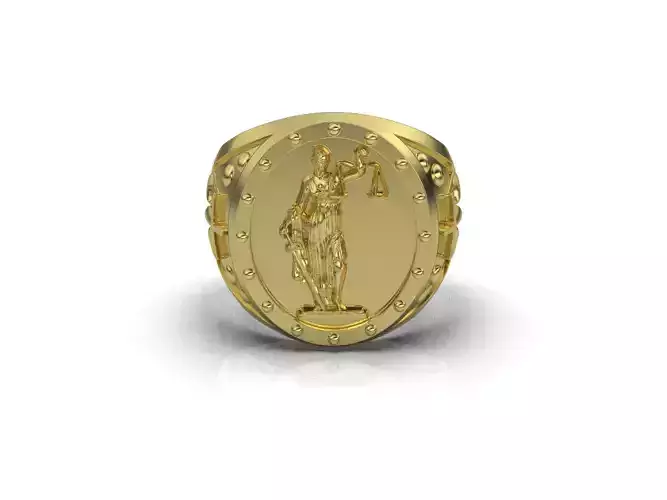 Lady of Justice graduation ring