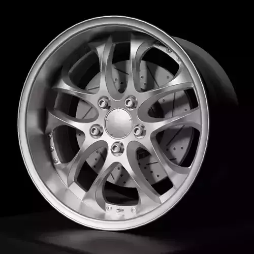Minerva - 3 Piece Wheels - Game Ready Low-poly 3D model