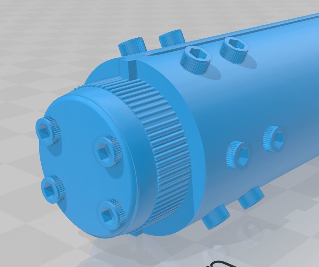 Riveted Style Lightsaber 3D print model_6