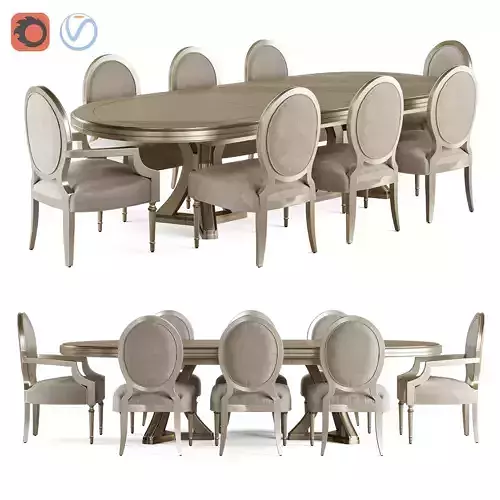 CARACOLE DINING TABLE AND CHAIRS