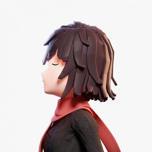 Girl Toon 3D model 3D model