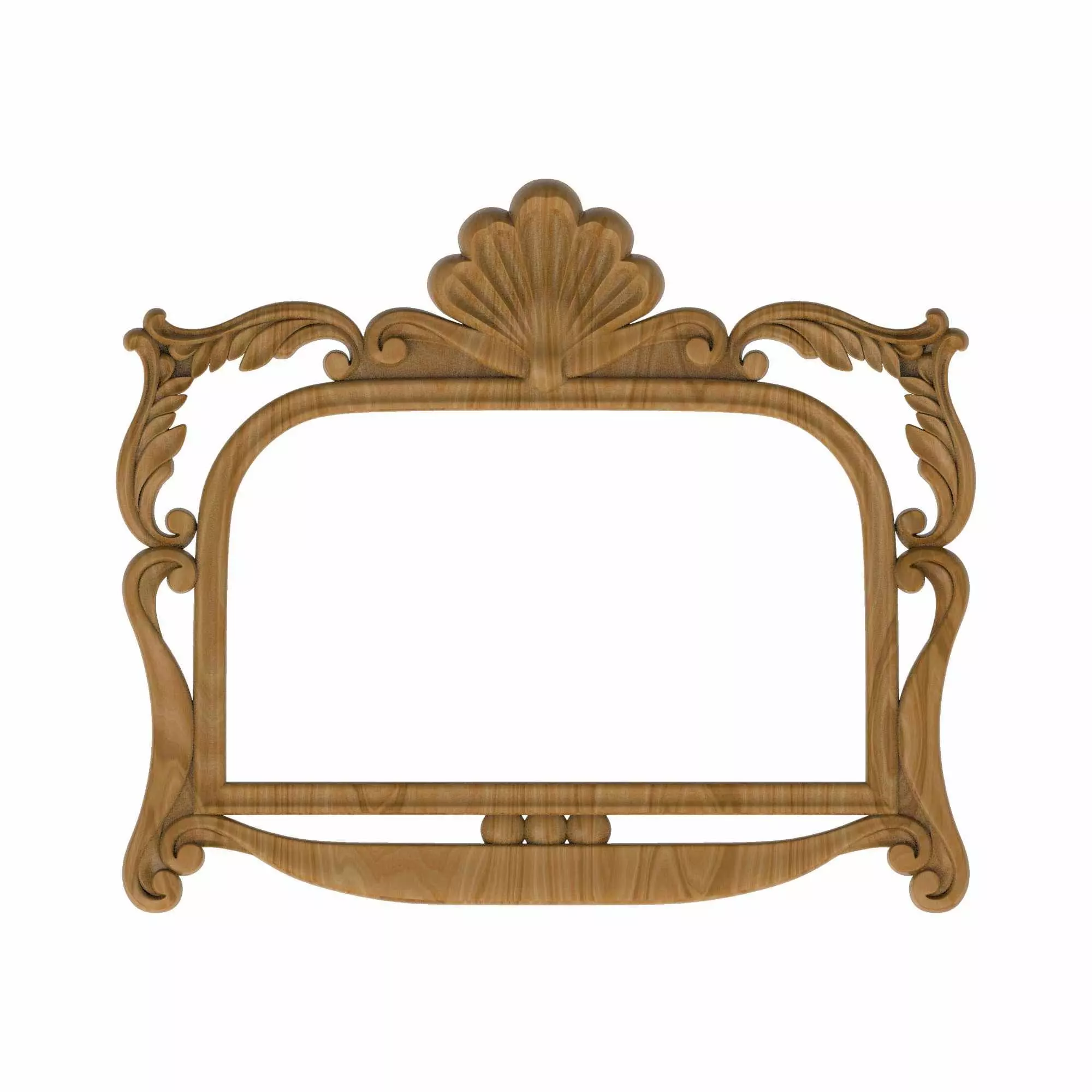 Carved picture frame STL 3D model_0