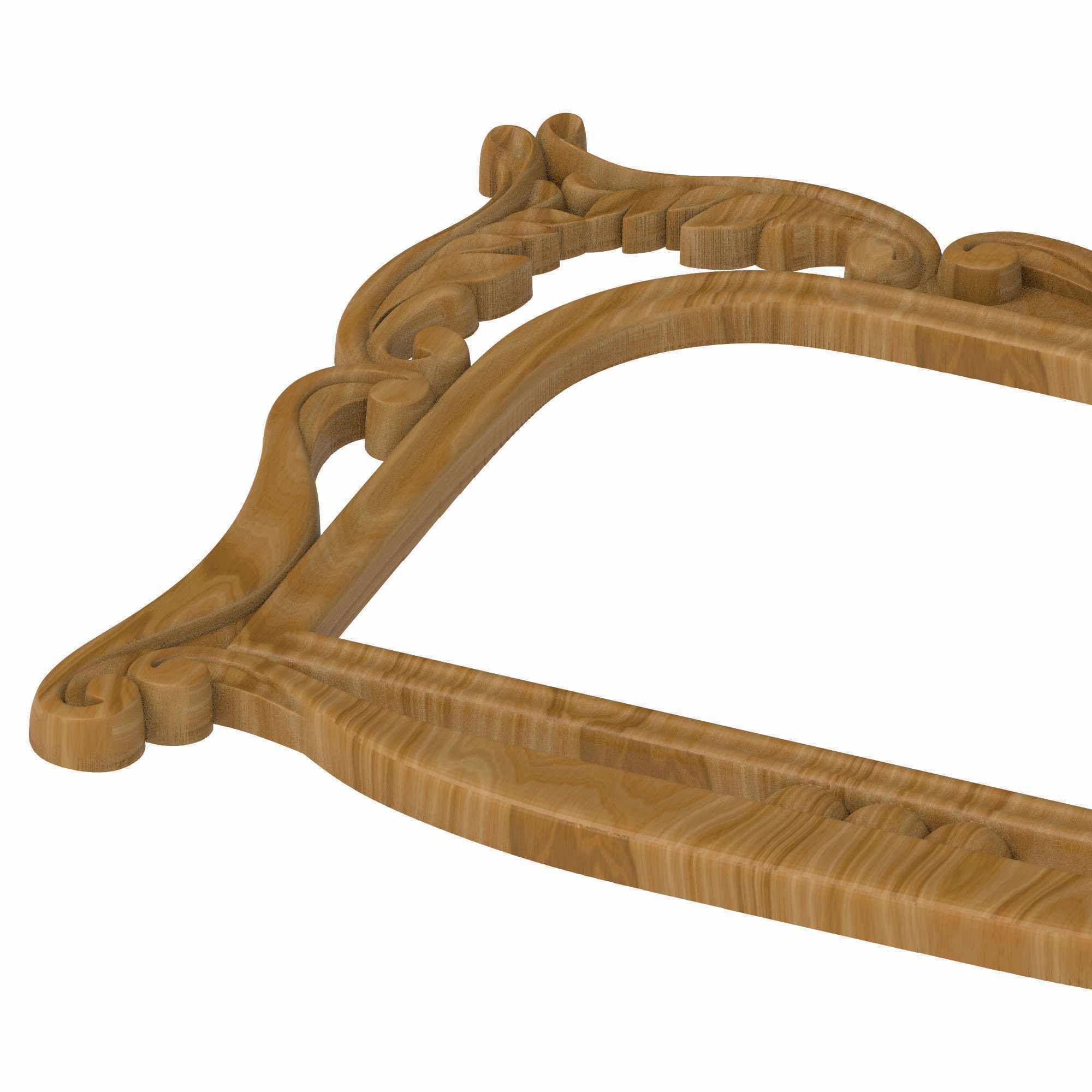 Carved picture frame STL 3D model_2
