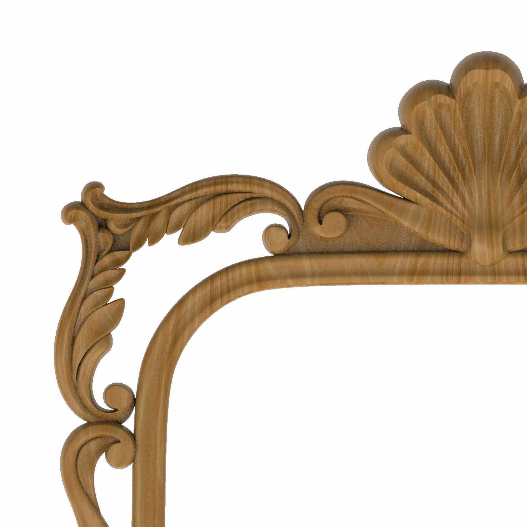 Carved picture frame STL 3D model_1