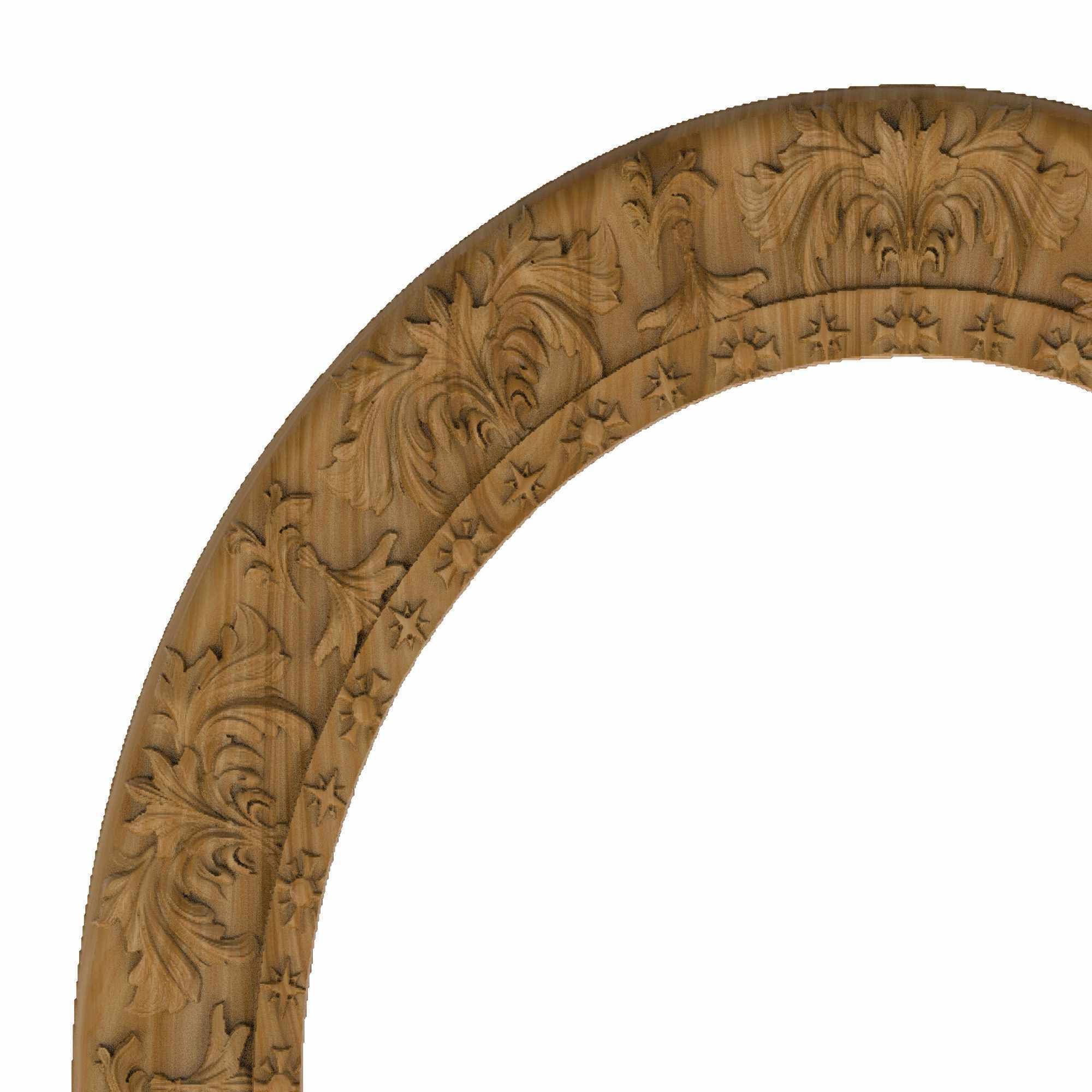 Carved picture frame STL 3D model_1