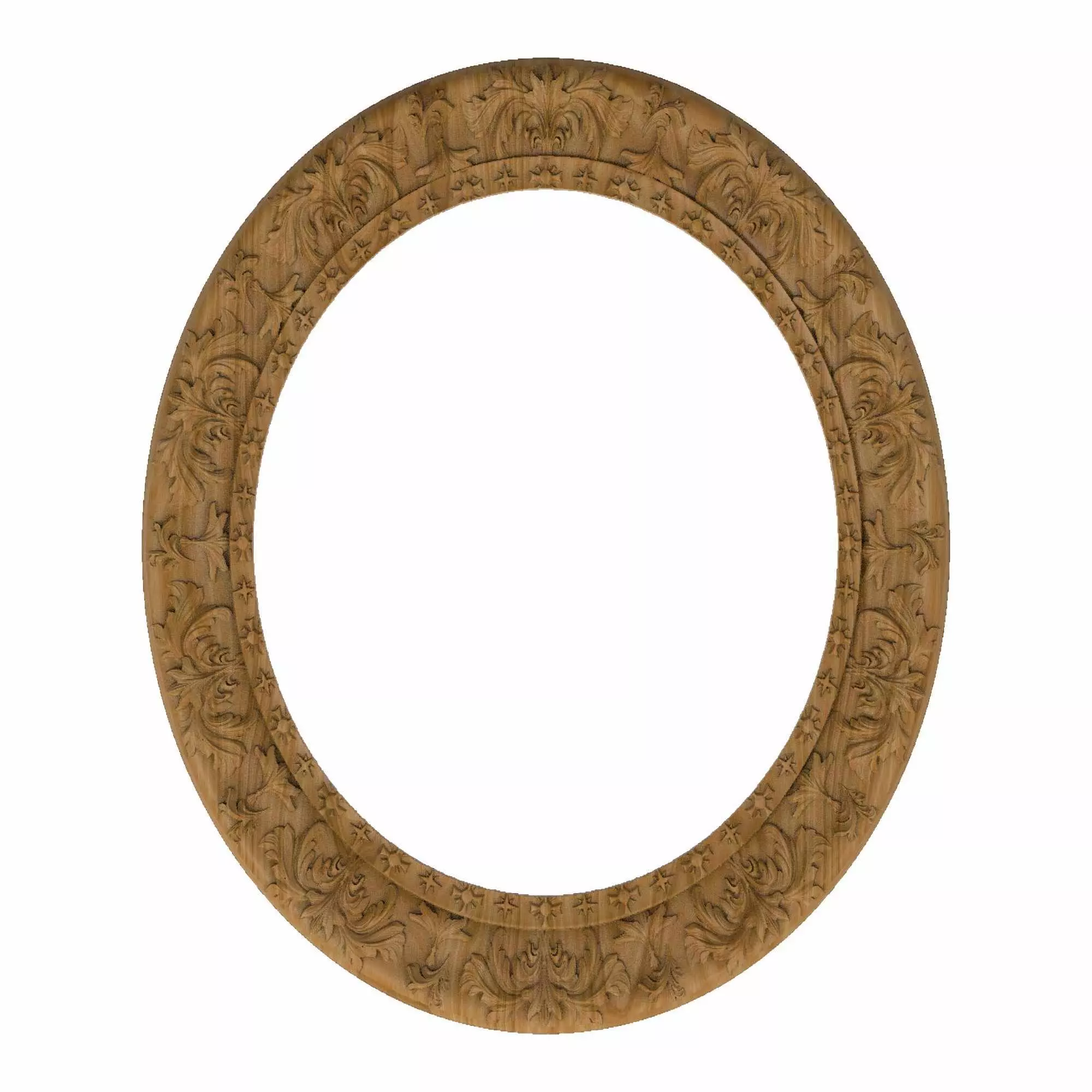 Carved picture frame STL 3D model_0