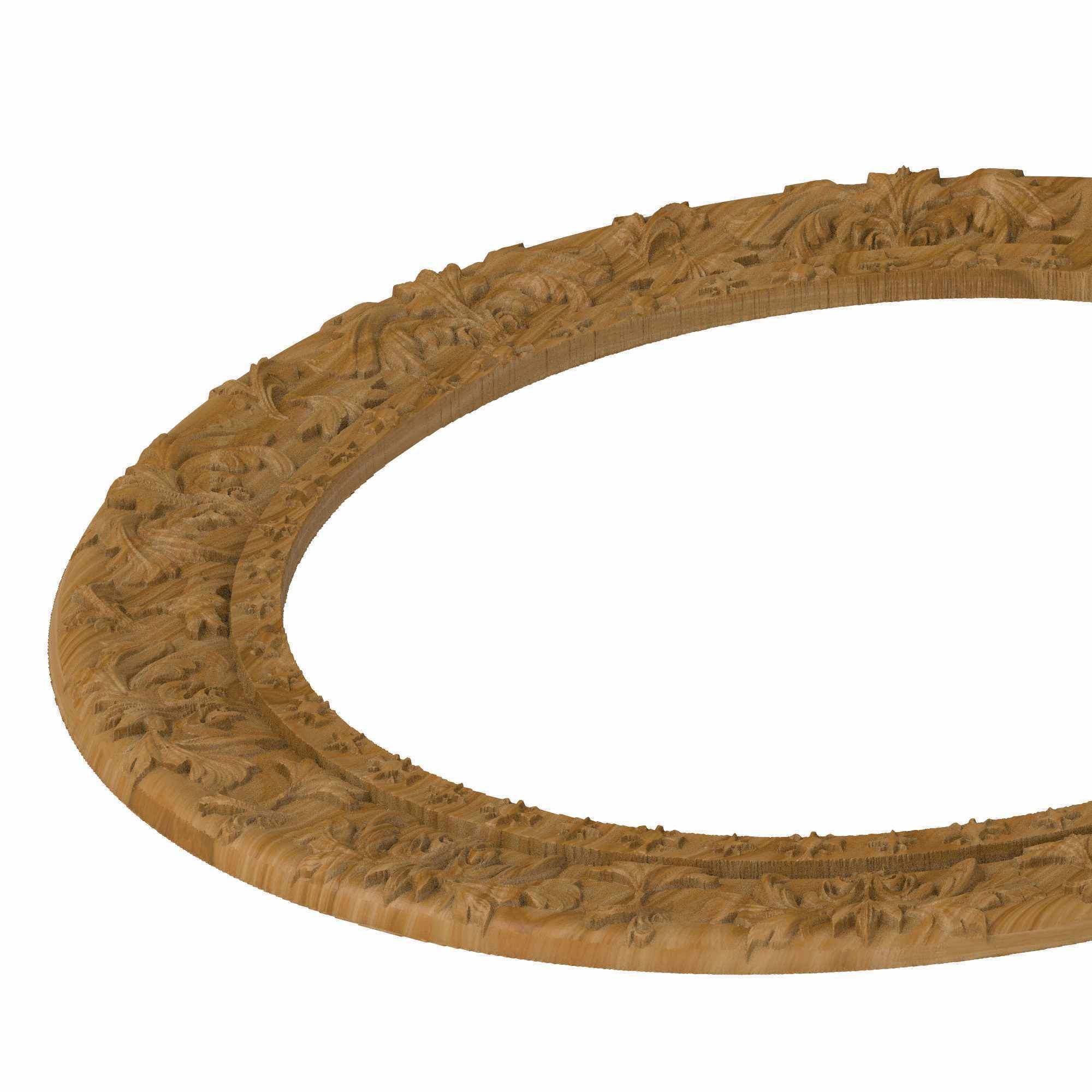 Carved picture frame STL 3D model_2