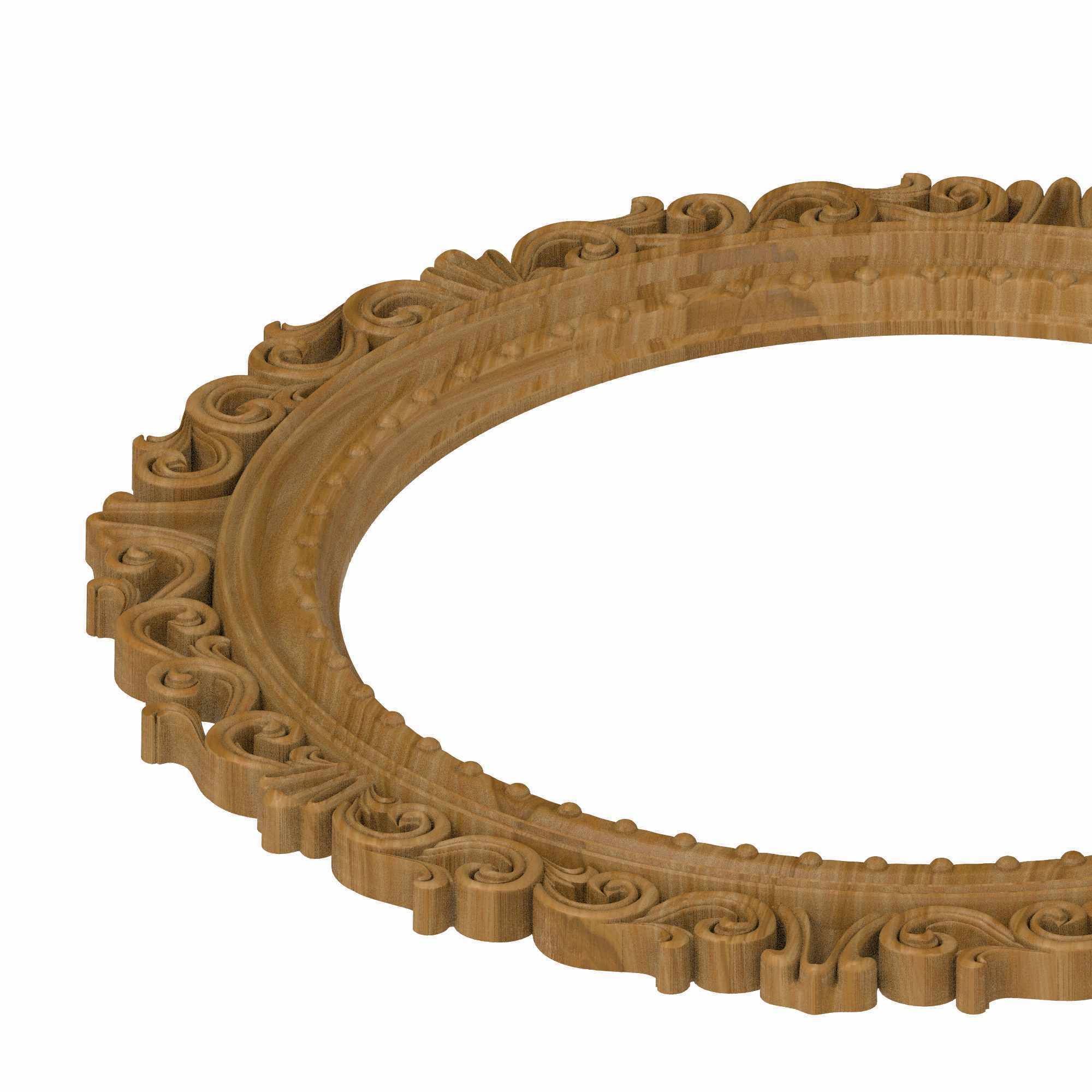 Carved picture frame STL 3D model_2