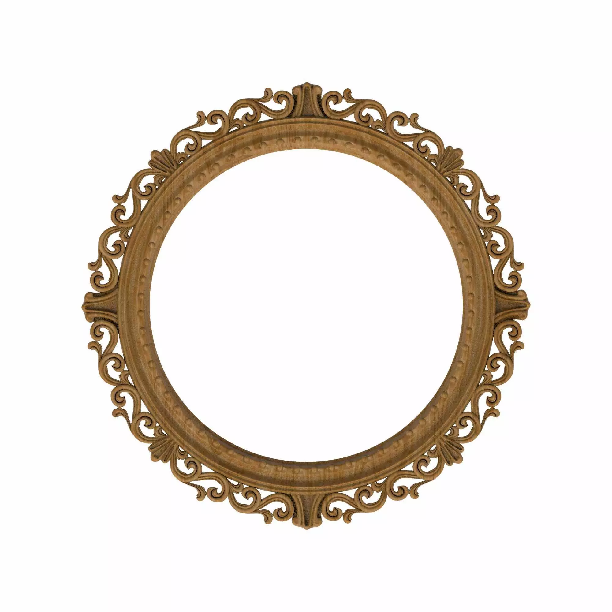 Carved picture frame STL 3D model_0